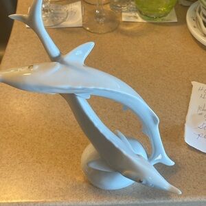 Hollohazi made in Hungary. Porcelain hand painted Sturgeon    Like new